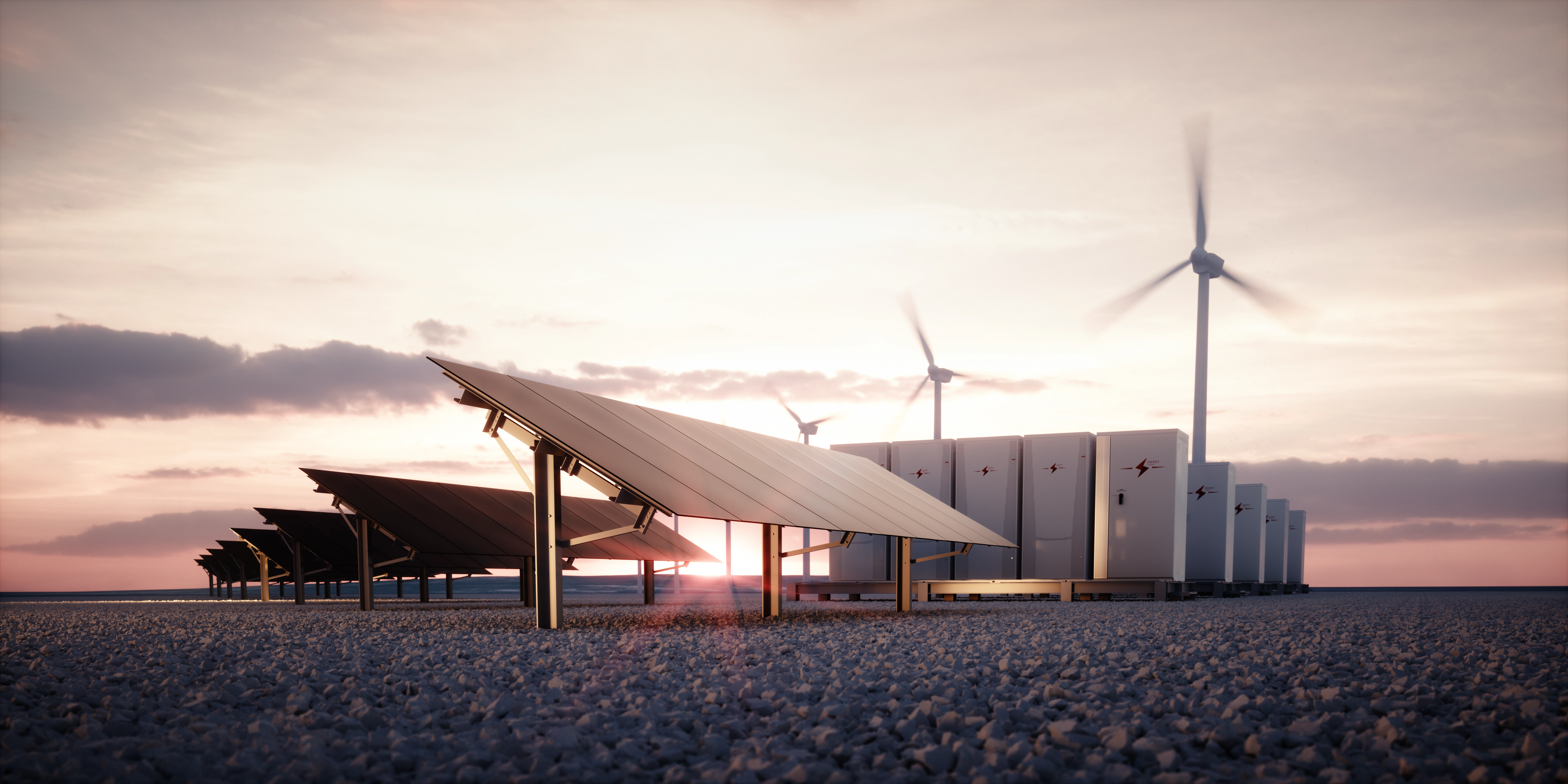 Solar panels and wind power