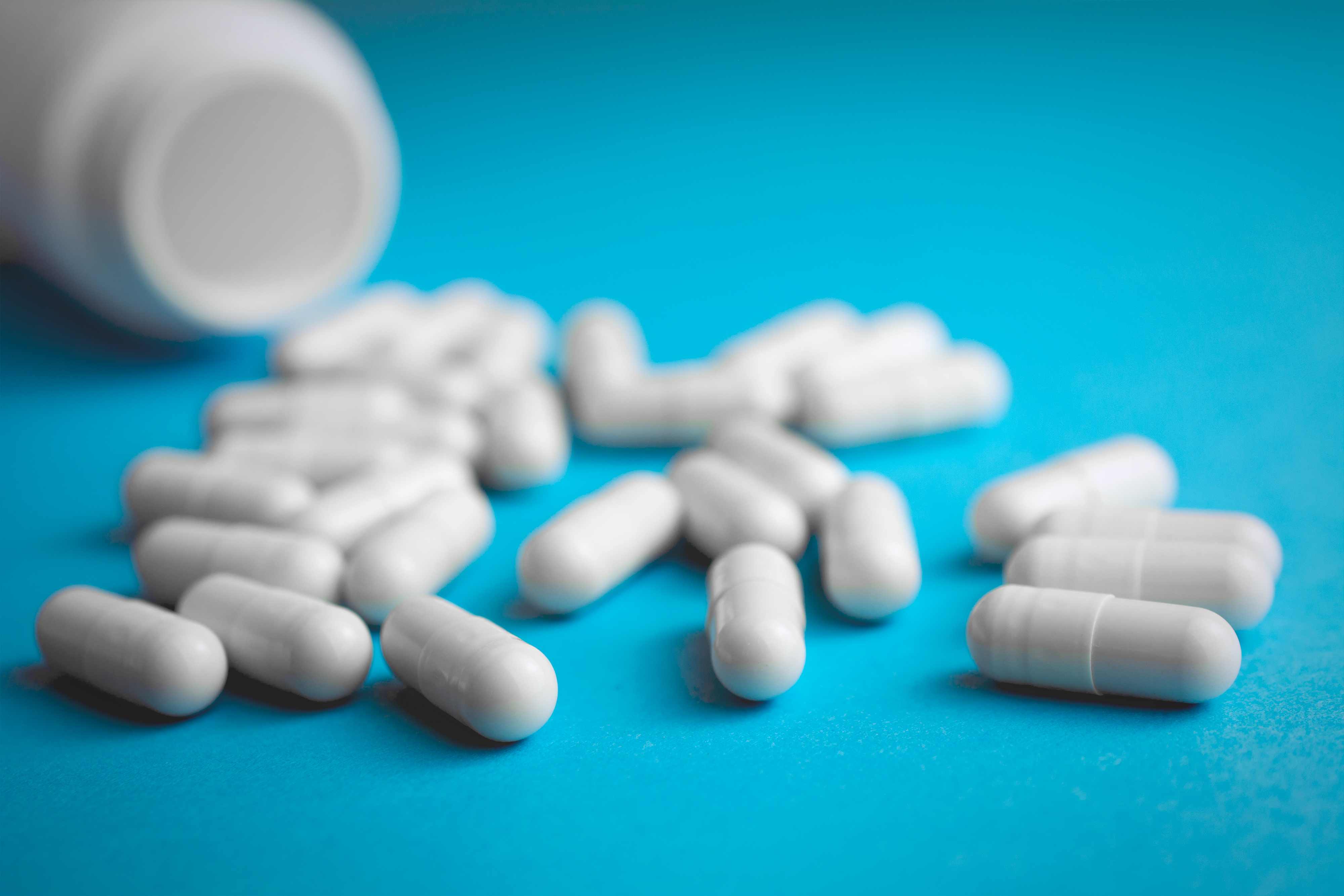 Pills from a plastic container